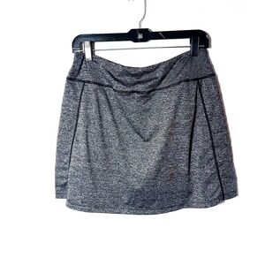 Women's XL Dark Grey Sportswear Stretch Skort Black Trim Golf Tennis Pickleball